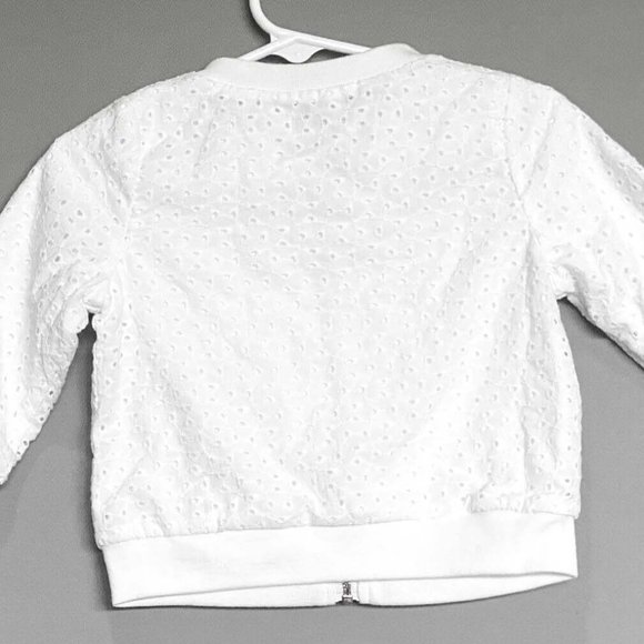 NWT Sz 6-9mo Girls Eyelet Bomber Jacket Cat & Jack - Picture 6 of 6